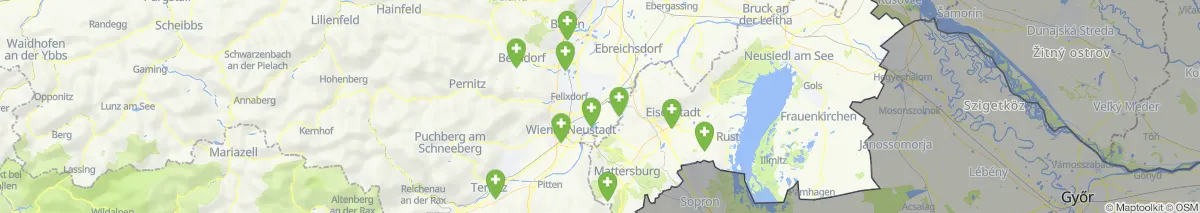 Kartenansicht für Apotheken-Notdienste in der Nähe von Pöttsching (Gemeinde, Burgenland) (457)